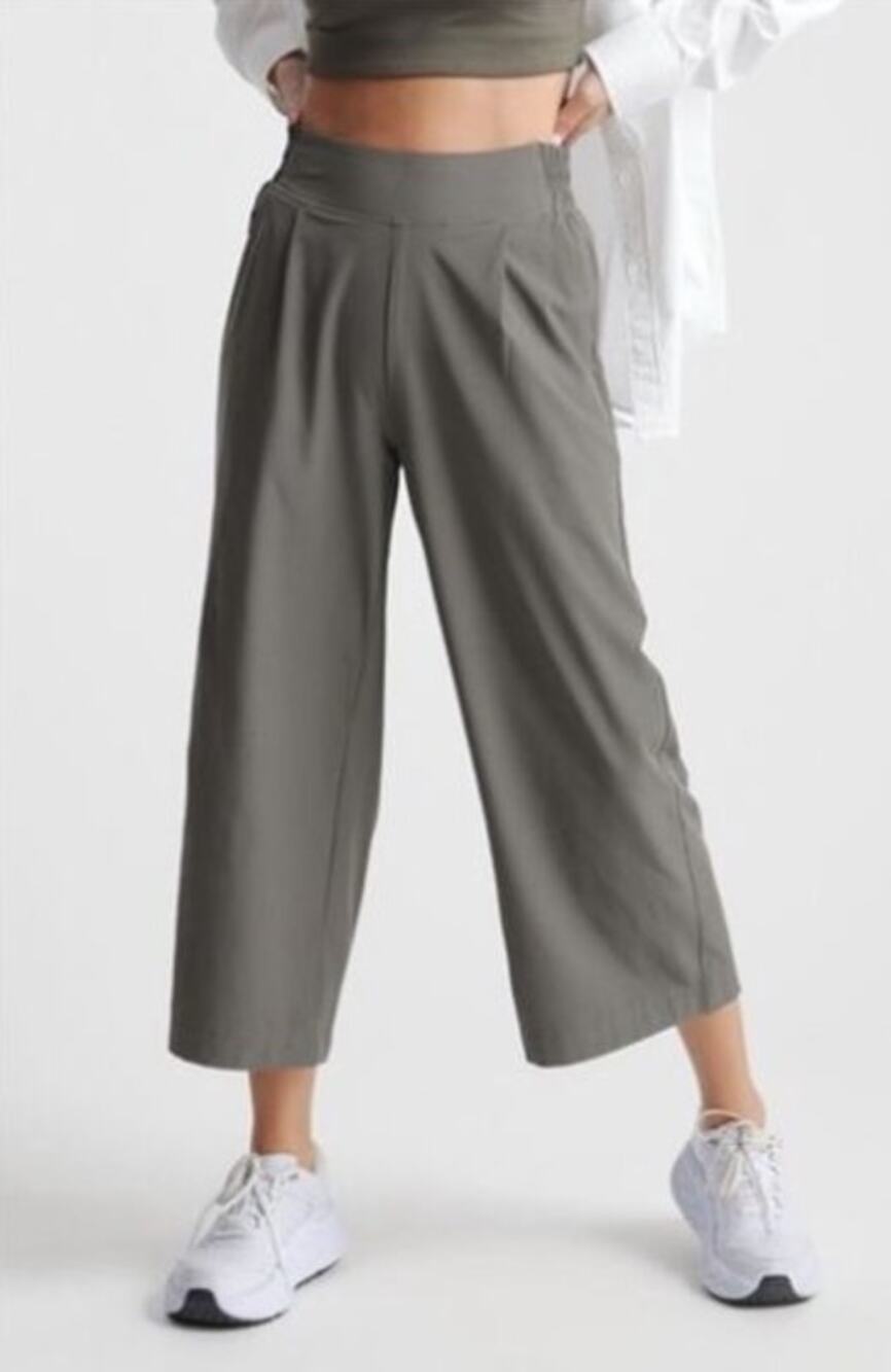 Quince Performance Tech Wide Leg Pants Gray Size Small